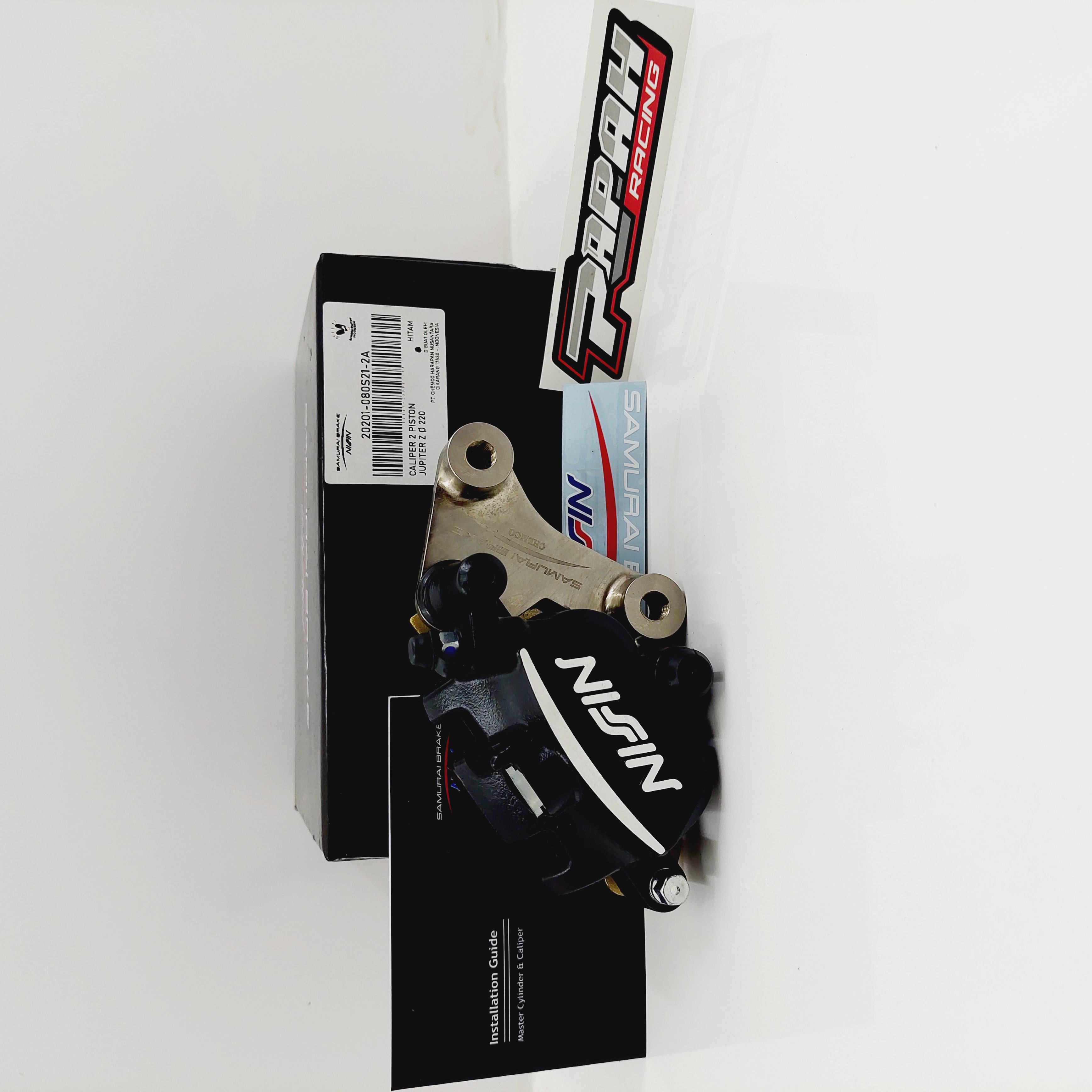 CALIPER KALIPER NISSIN SAMURAI 2P BLACK / HITAM JUPITER RXKING 220MM