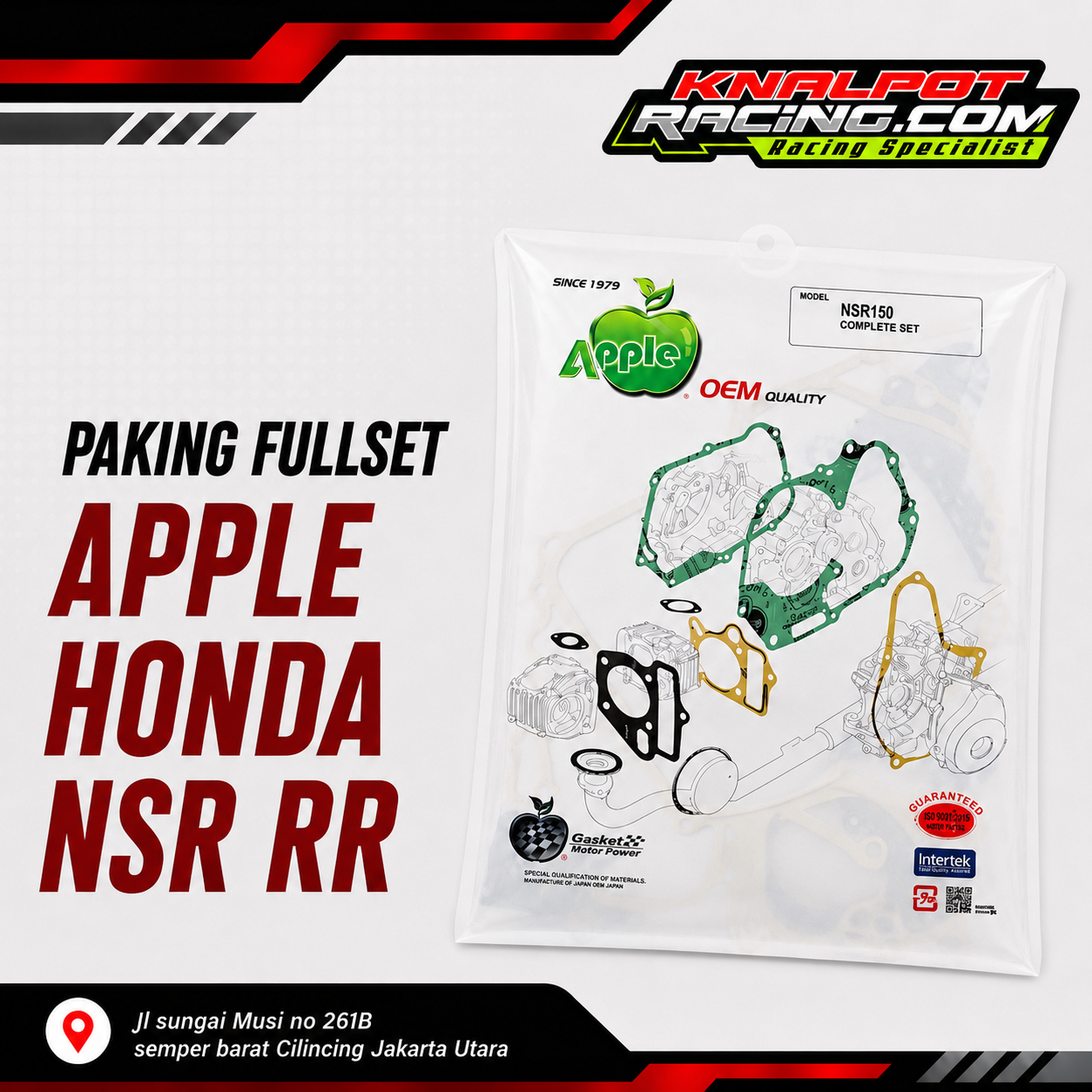 PAKING FULLSET APPLE HONDA NSR RR