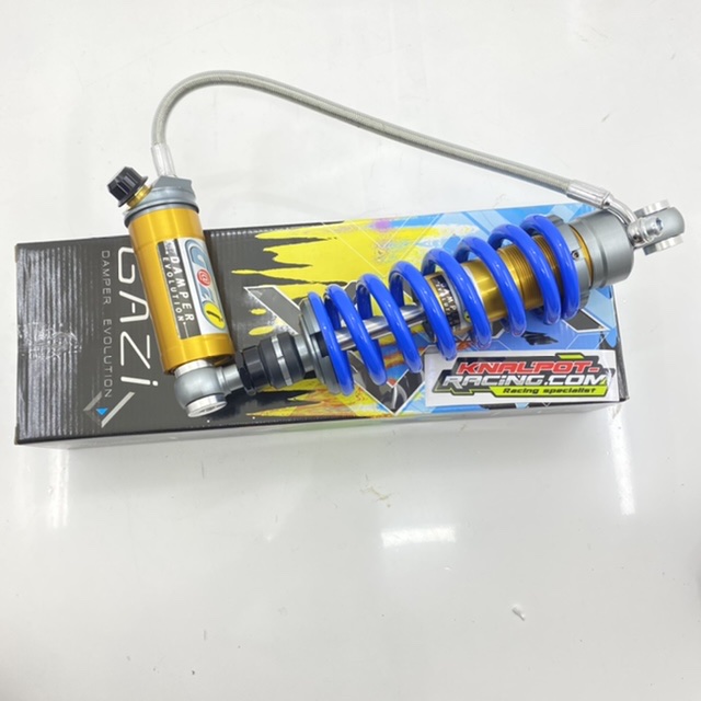 SHOCKBREAKER GAZY TABUNG PISAH KAWASAKI KR150 PER BIRU TABUNG GOLD