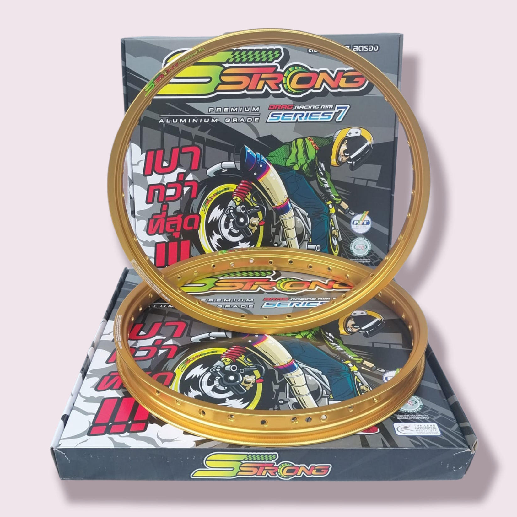 VELG SET SSTRONG 120-140 RING 17 KUNING (GOLD)