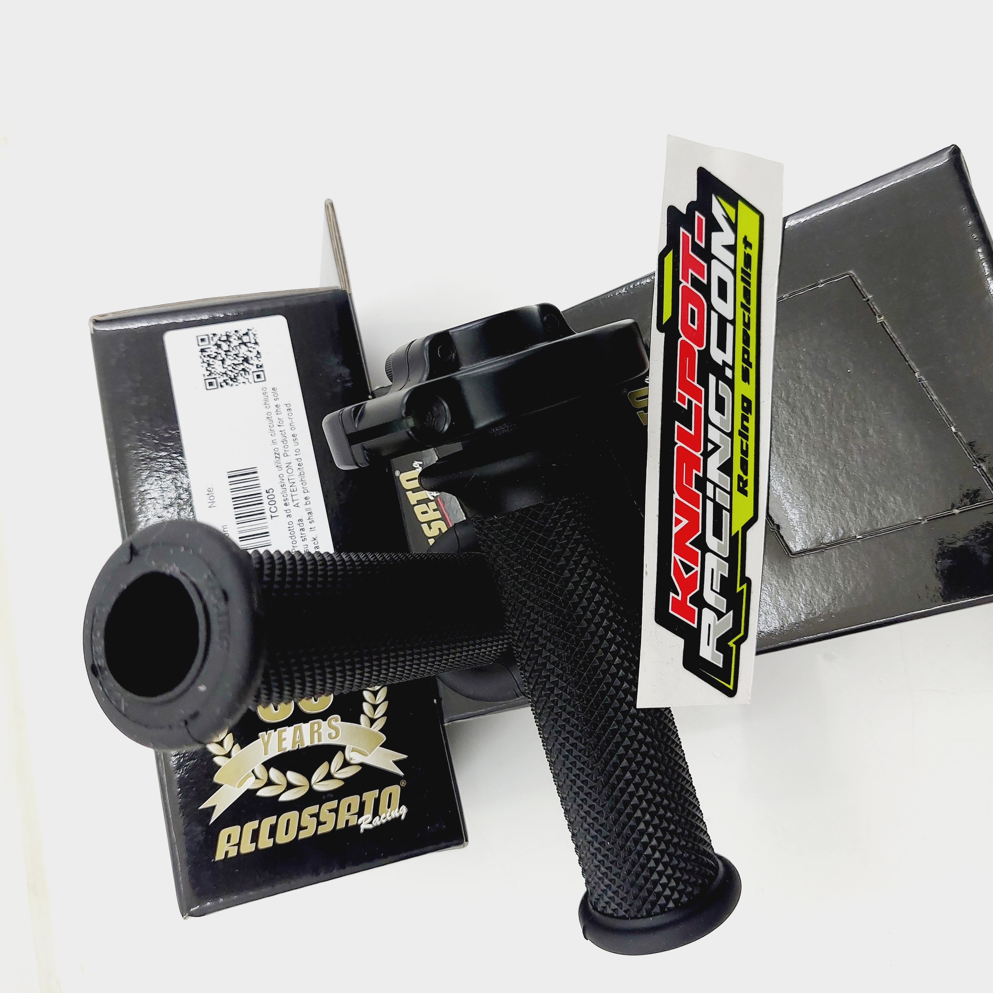 ACCOSSATO SINGLE CABLE THROTTLE GAS BLACK LOGO
