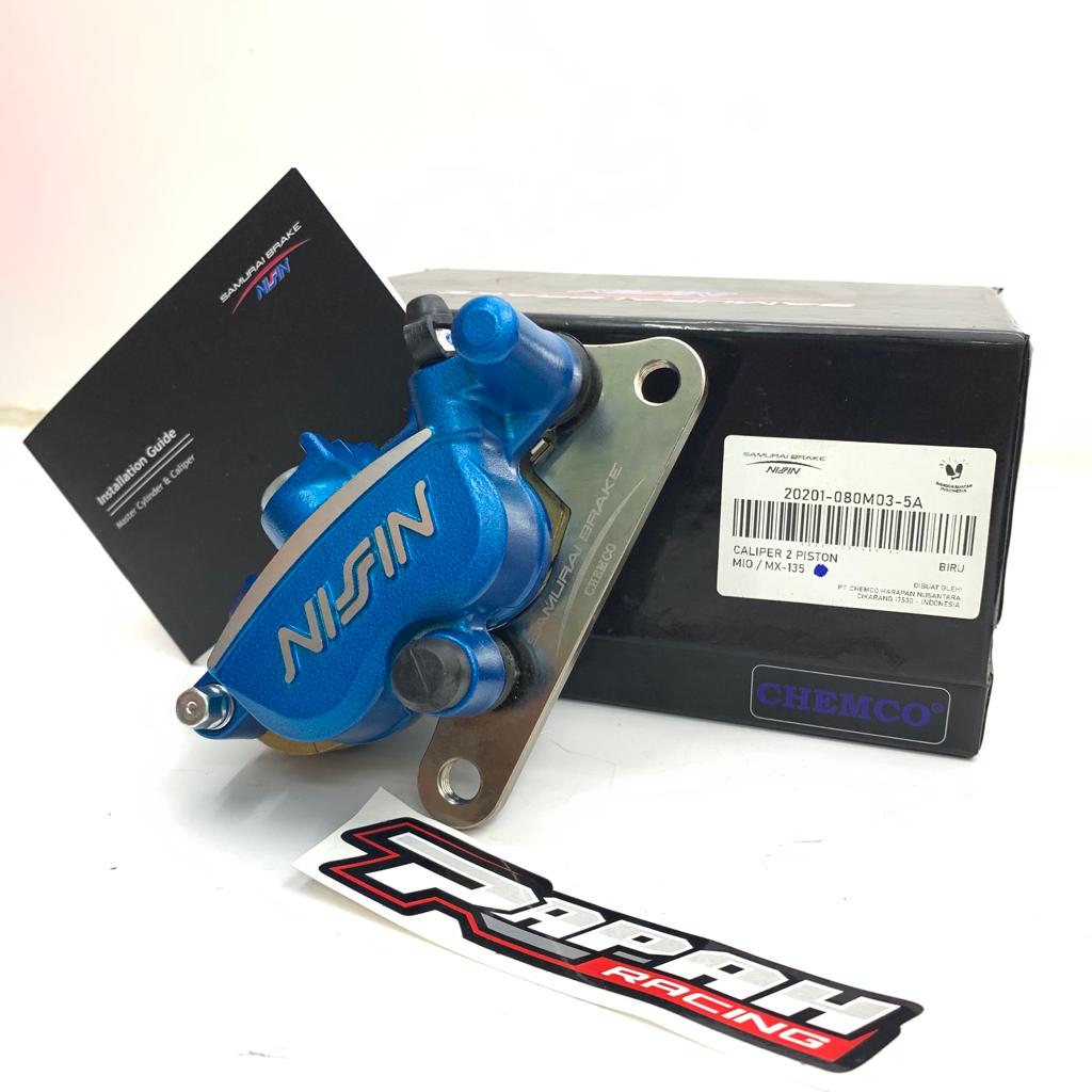 KALIPER NISSIN SAMURAI 2P BLUE/BIRU HONDA BEAT 190MM
