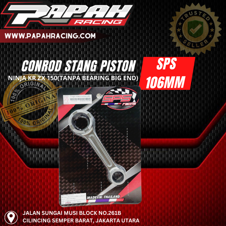 CONROD STANG PISTON SPS NINJA KR ZX 150 106MM SPS LENGKAP BEARING BIG END