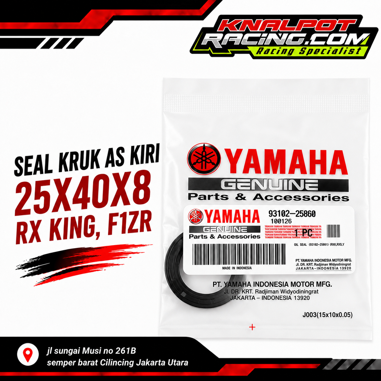 SEAL KRUK AS KIRI 25X40X8 RX KING, F1ZR